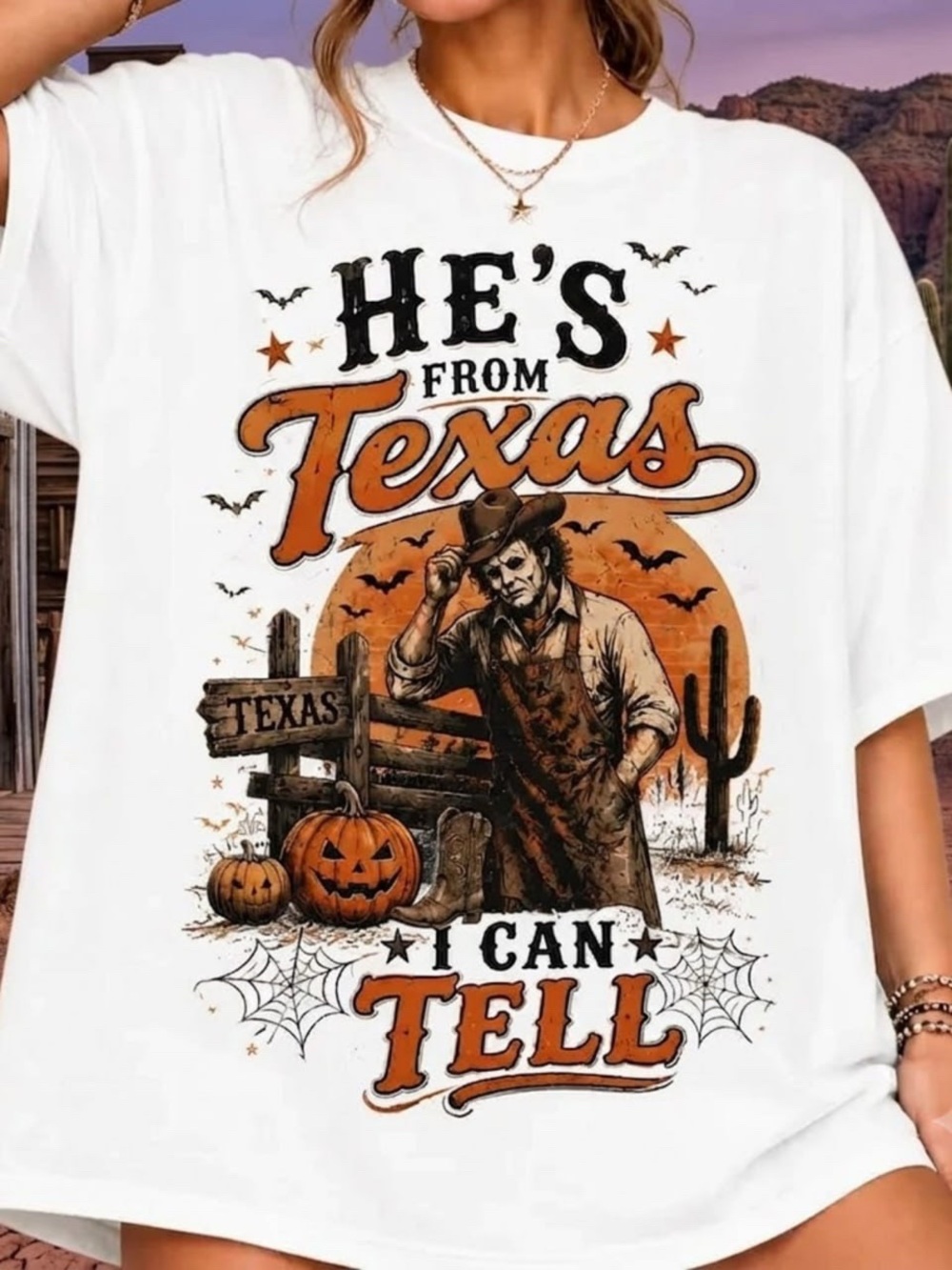 Gildan Men's 'He's From Texas I can tell' Graphic Tee